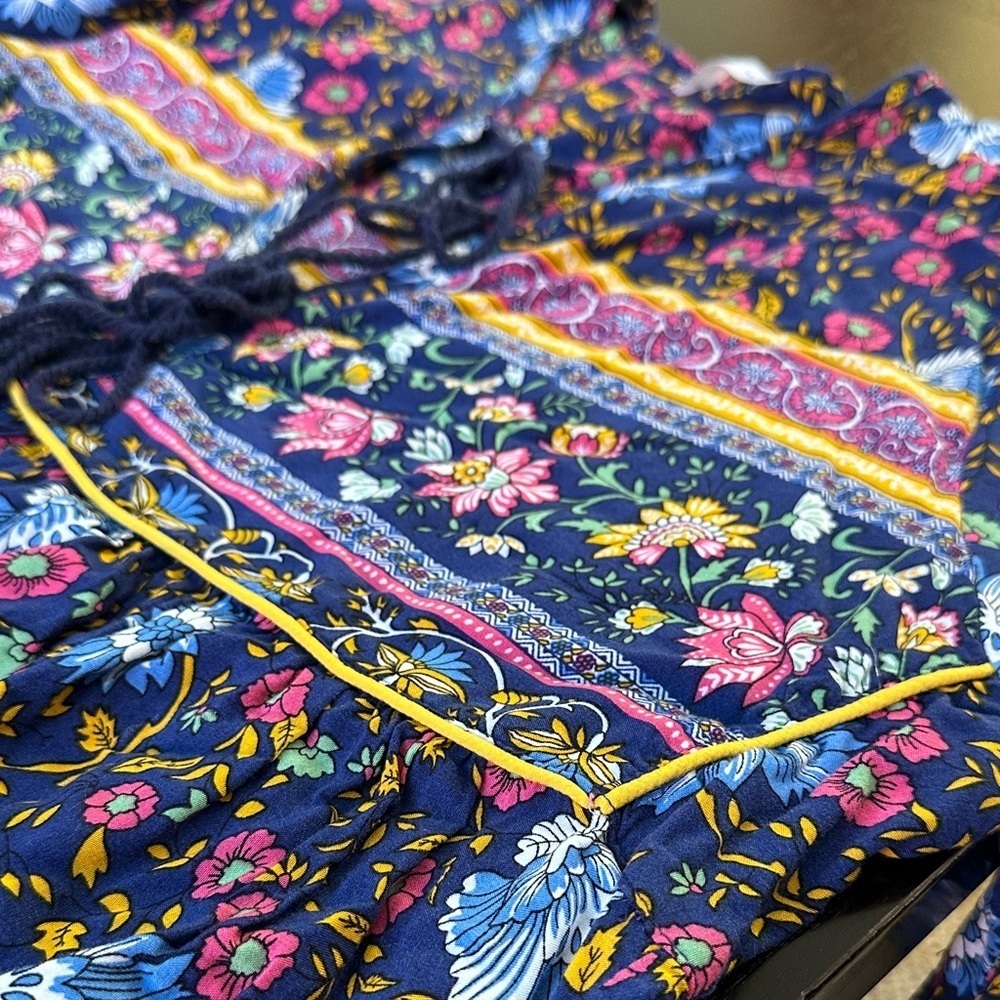 R. Vivimos Boho Cottagecore Peasant Long Sleeve Midi Dress - Picture 6 of 10